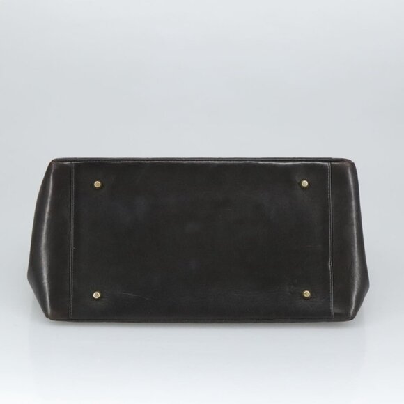 CHANEL Matelasse Chain Hand Bag Lamb Skin Black Gold CC Auth - Picture 6 of 16